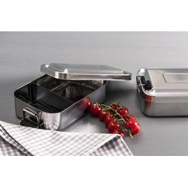 Kelomat Riess, 1996-248 Lunch Box, Miscellaneous, Length 23 cm, Width 15 cm, Height 7.5 cm, Weight 0.5 kg, Stainless Steel, Special Article, Rustproof, Silver