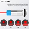 DaierTek LED Indicator Light 12V Red LED 6MM Metal Waterproof