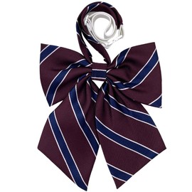 NECOTIA Brand Cute School Ribbon, Bowtie, Girls, Uniform Ribbon, Bowtie, Middle School, High School Students, Easy, One-Touch Installation, Navy Blue, Red, Pink, Candy, F