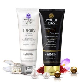 Ayouthveda Luxury Face Wash Combo For Brightens Complexion | Pearly Face Wash - 100ml | Gold Face Wash - 100ml