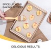 HONGBAKE 3 Pack Gold Nonstick Baking Sheet Pan Set with