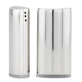 Old Dutch 566SS Stainless Steel Oval Set Salt and Pepper Shaker, 3" High