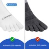 KWUKOTY 3-Pair Cushioned Compression Running Toe Socks Ankle | Coolmax
