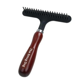 The Smug Dog Dematting Rake Brush | Grooming Tool for Dogs & Cats | Undercoat Rake, Deshedding Comb, Detangler | Removes Knots, Tangles, and Shedding | Ideal for Long & Short Hair|