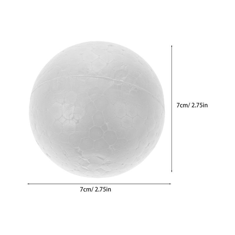 Happyyami 25Pcs Balls White Craft Balls Modeling Round Balls for