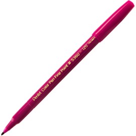 Pentel Arts Color Pen, Magenta, Box of 12 (S360-120)