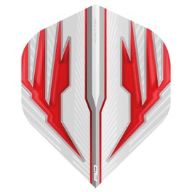 Hardcore Radical White & Red Extra Thick Standard Dart Flights - 4 sets Per Pack (12 Dart Flights in total)