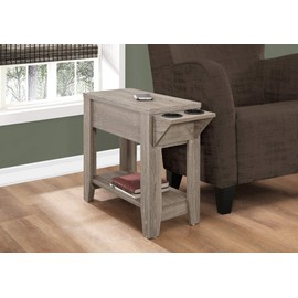 Monarch Specialties ACCENT TABLE, One Size, DARK TAUPE