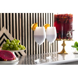 Barski Goblet - Red Wine Glass - Crystal Glass - Water Glass - Opal White - Stemmed Glasses - Set of 6 Goblets - 18 oz Made in Europe