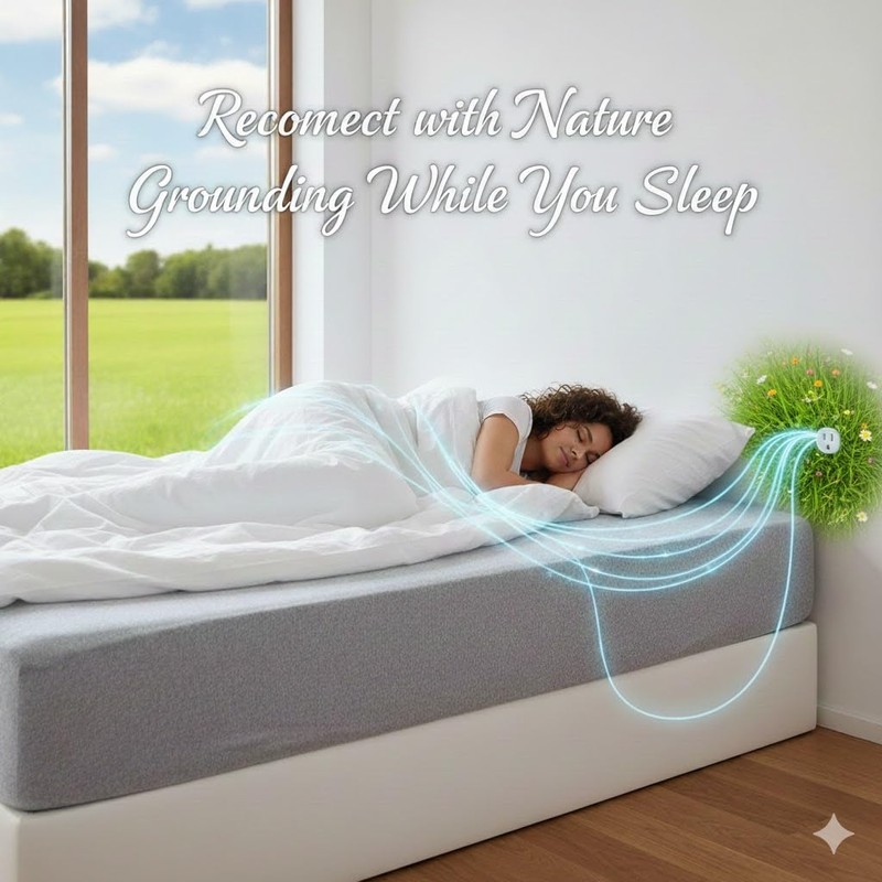 Grounding Sheets for Improving Sleep Quality,25% Pure Silver Fiber+Organic Cotton,Bedding