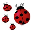 CafePress Four Ladybugs Oval Sticker Oval Car Bumper Sticker