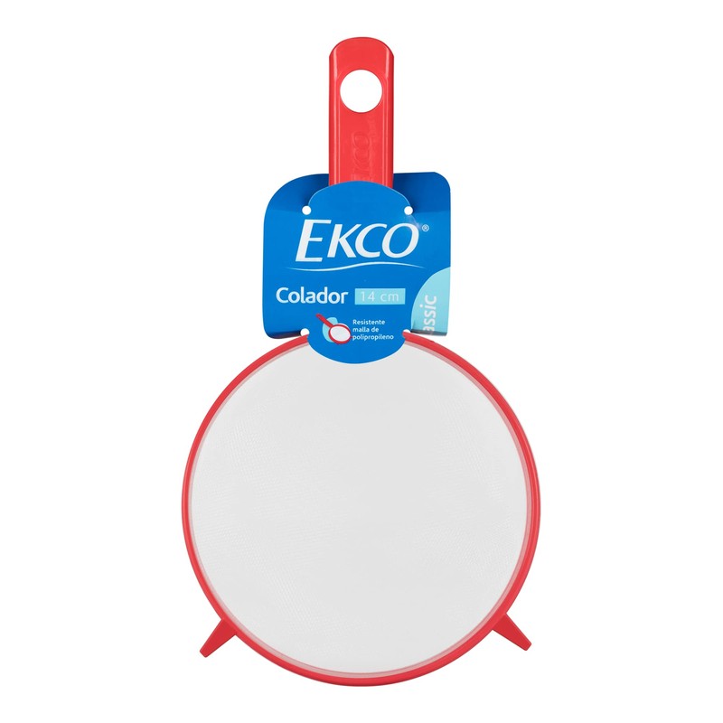 Colador de 14 cm Ekco, Color naranja, Hecho de Plástico