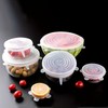 6pcs Reusable Silicone Stretch Lids, Six-piece Set Of Silicone Fresh-keeping