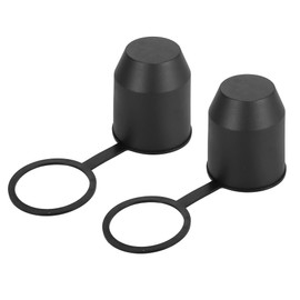 X AUTOHAUX 2 Pcs Universal Trailer Hitch Ball Cover with Hooks Waterproof 55mm ID Black for Car Truck RV Boat