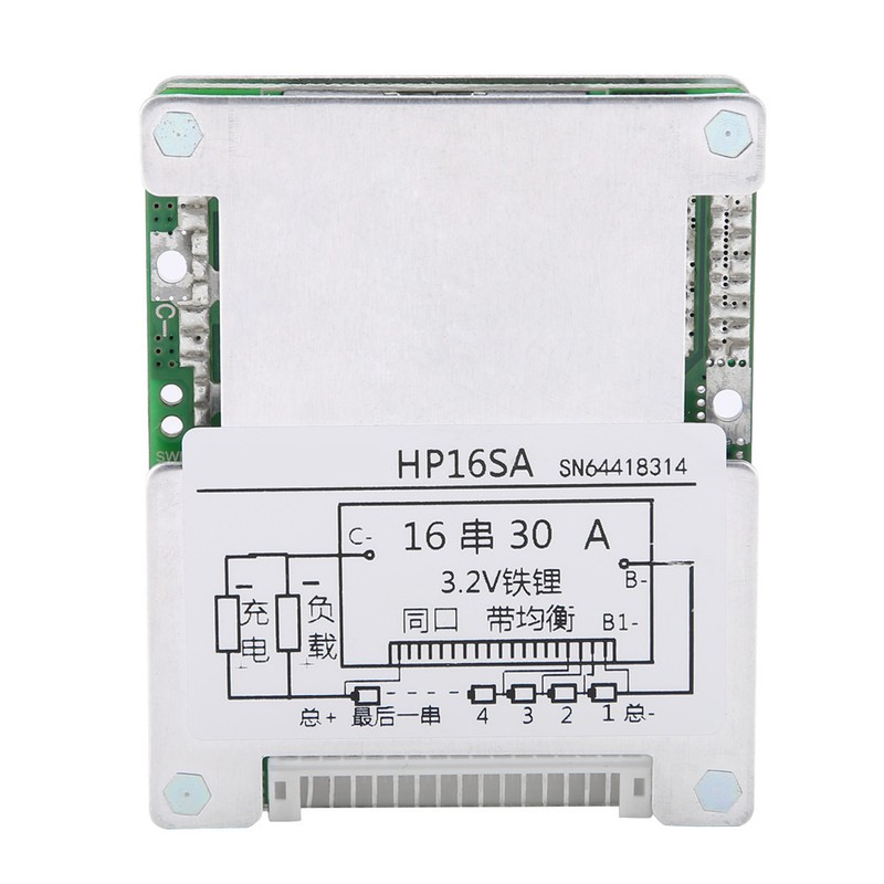 16S 48V/60V Lithium Battery Balance Protection Board with Aluminum Heatsink