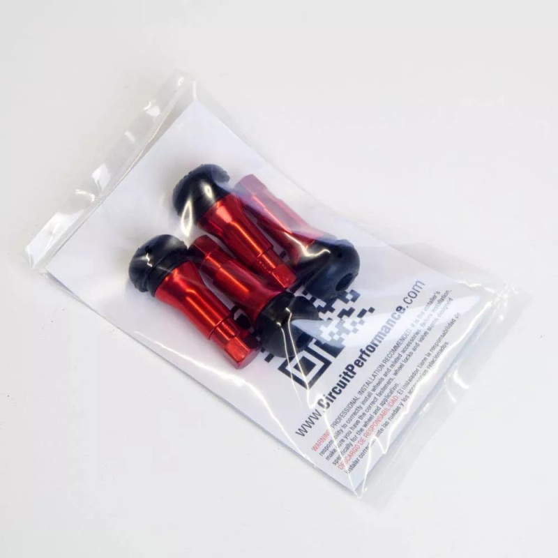 Circuit Performance Set Of 4 Red Rubber Valve Stems Tr413