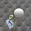AREOhome 5010-14 Lena Round Hand Mirror, 10.5-inch Height, Brass,6 x