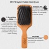 pfefe Wooden Paddle Hair Brush - Square Detangling Reducing Breakage