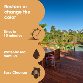 Furniture Clinic Wood Stain | Water Based | Fast Drying, Low Odor, & Non-Toxic | Multiple Finishes | for Indoor & Outdoor Furniture and More | Antique Pine (85 Fl Oz / 2500ml)
