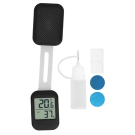 Universal Guitar Humidifier Mini Clear Display Portable Guitar Hygrometer Thermometer Black