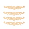 MUXSAM 4pcs 16 * 3cm Holz Skulptur Lang Corner Flourish