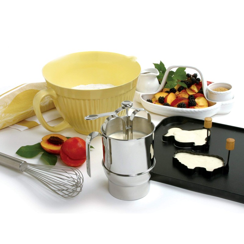 Norpro 18/10 Stainless Steel Jumbo 4 Cup Pancake Waffle Batter