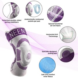 NEENCA Kids Knee Brace Sleeve, Youth Knee Compression Sleeve for Children - Boys & Girls. Child Knee Support with Patella Gel Pad & Side Stabilizers for Knee Pain, Sports, Outdoor - FSA/HSA Approved
