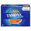 Tampax Compak Tampons, Super Plus With Applicator, 18 Tampons, Leak