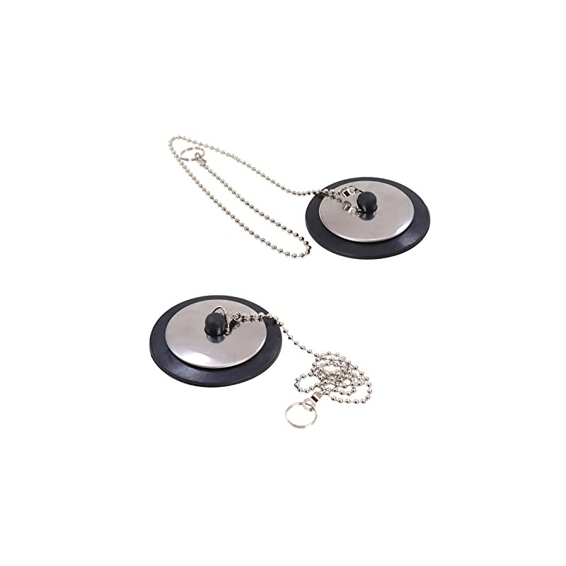 DBOO 2 Pack Universal Bathtub Plug And Chain Drain Stopper