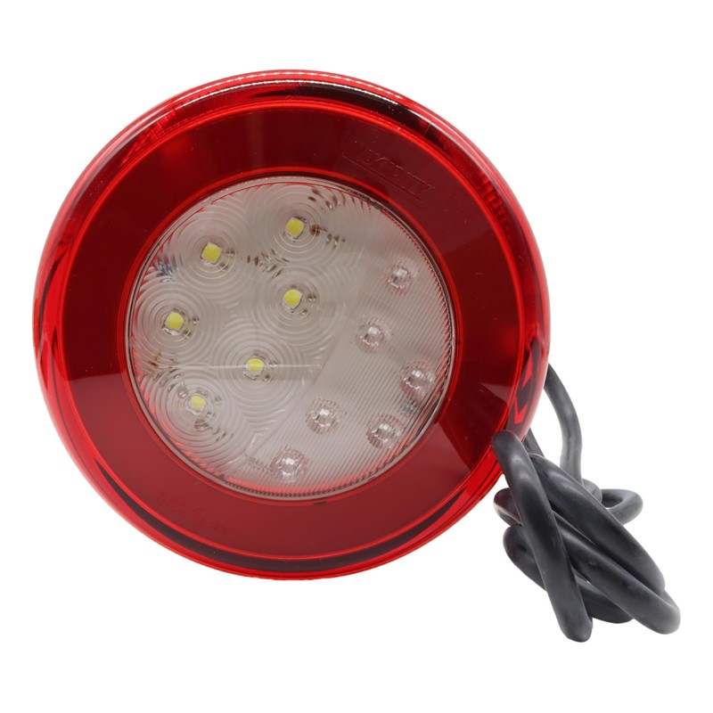 Pair of 12 V/24 V LED Light Round Rear Fog