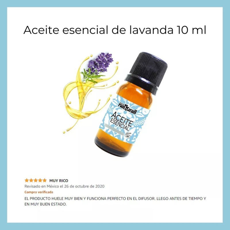 Natturall Aceite Esencial Difusor Aromaterapia Lavanda Menta Eucalipto