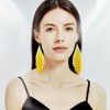 Kaseakia Native Gradient Long Big Large Chandelier Beaded Dangle Earrings