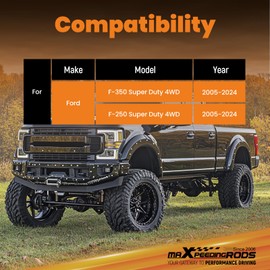 maXpeedingrods Dual Steering Stabilizer for 2-8" Lift F-250 F-350 4WD 05-24
