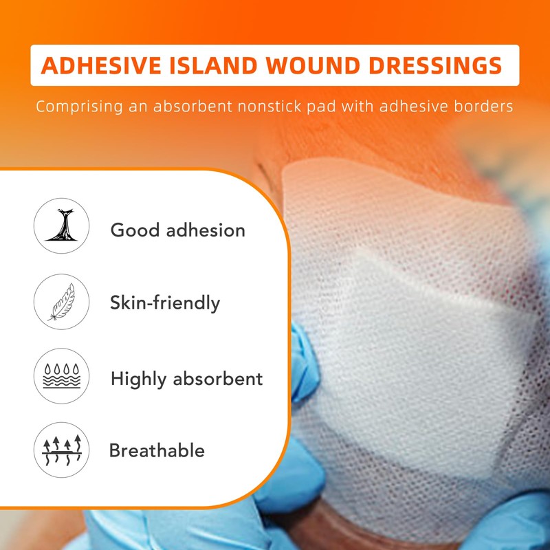 [6''x6''-30count]Carbou Island Dressing Bordered Gauze Sterile Individually Wrapped Gauze Pads,Highly