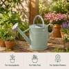 1 Gallon Metal Watering Can for Indoor Outdoor Plants, Cream
