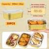 LATERN 30Pcs Small Aluminum Pans with Lids, 900ml Foil Baking