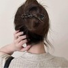 RYMAUP 3 Pieces Bowknot Hair Clips Leather Bow Twist Clip