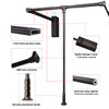 Pull Down Closet Rod for Hanging Clothes, Retractable Wardrobe Hanger