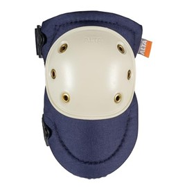 ALTA 50903 AltaPRO Knee Protector Pads, Navy Cordura Nylon Fabric, AltaLOK Fastening, Hard Cap, Round, White (One Pair)
