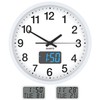 Wall Clock, 12 Inch Analog Clock with LED Digital Clock/LCD