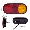 Aoling 2pcs 12V 14LED Red High Low Brake Small Yellow