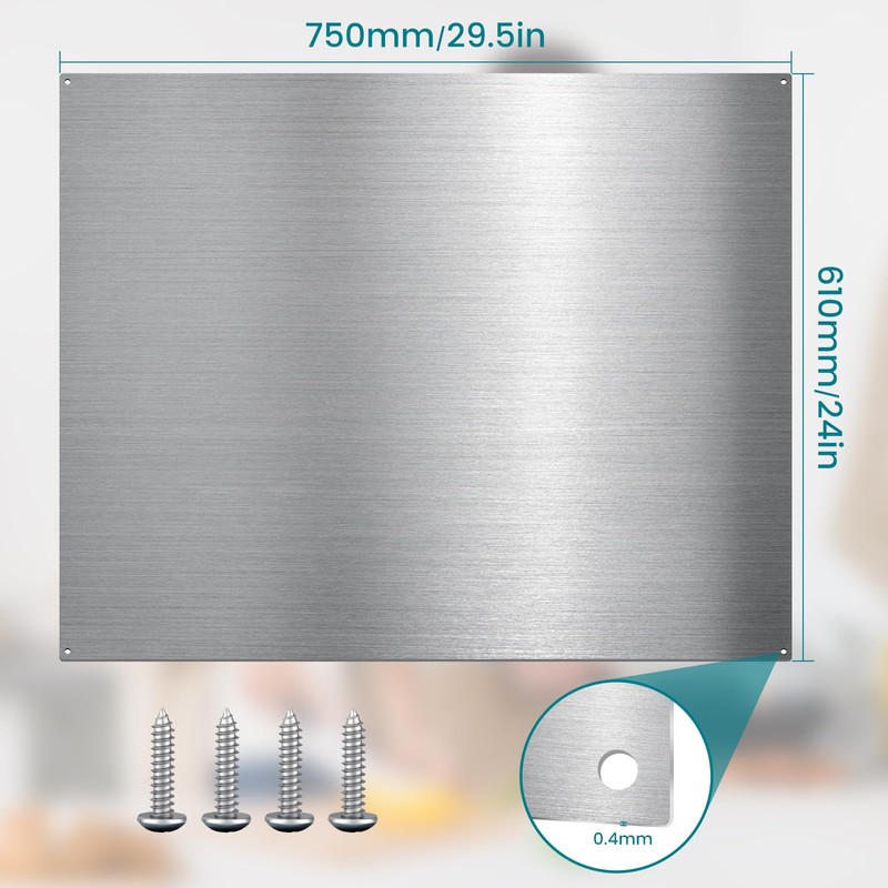 VENFAN 24" x 30" Stainless Steel Backsplash for Stove -