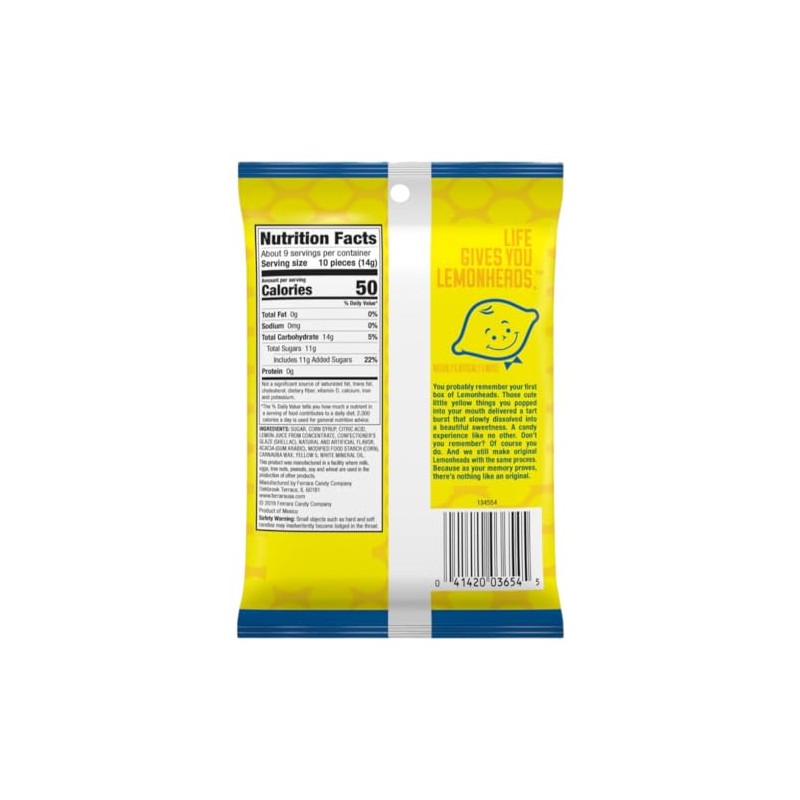 The Original Lemonhead Lemon Candies, (2 pack) - Classic and