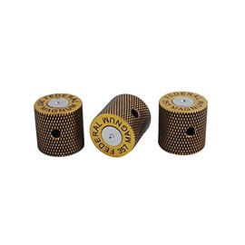 Guyker Guitar Knobs with 6mm Dia. Shaft Pots - Bullet Case Style Tone and Volume Control Potentiometer Knob Replacement for Precision Electric Guitar or Bass (3 Piece, old gold color)
