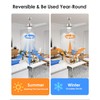 52 inch Ceiling Fans with Lights and Remote, Brushed Nickel