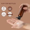 Toureal 100 ml Amber Travel Bottle Set with Flip Cap