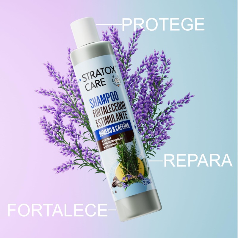 Shampoo Romero Cafeina, Anticaida, Estimulante | 520ml | Stratox Care