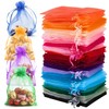 Sacchetti per confetti in organza 100 pezzi, sacchetti regalo con