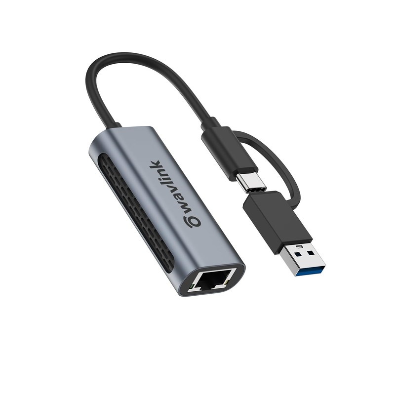 WAVLINK USB-C 2.5G Wired LAN Adapter/USB-C USB 3.0 2 in