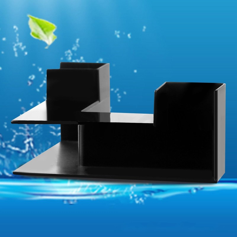 Generic Aquarium Underground Tunnel, Small Plastic 2 Outlets Corner Aquarium